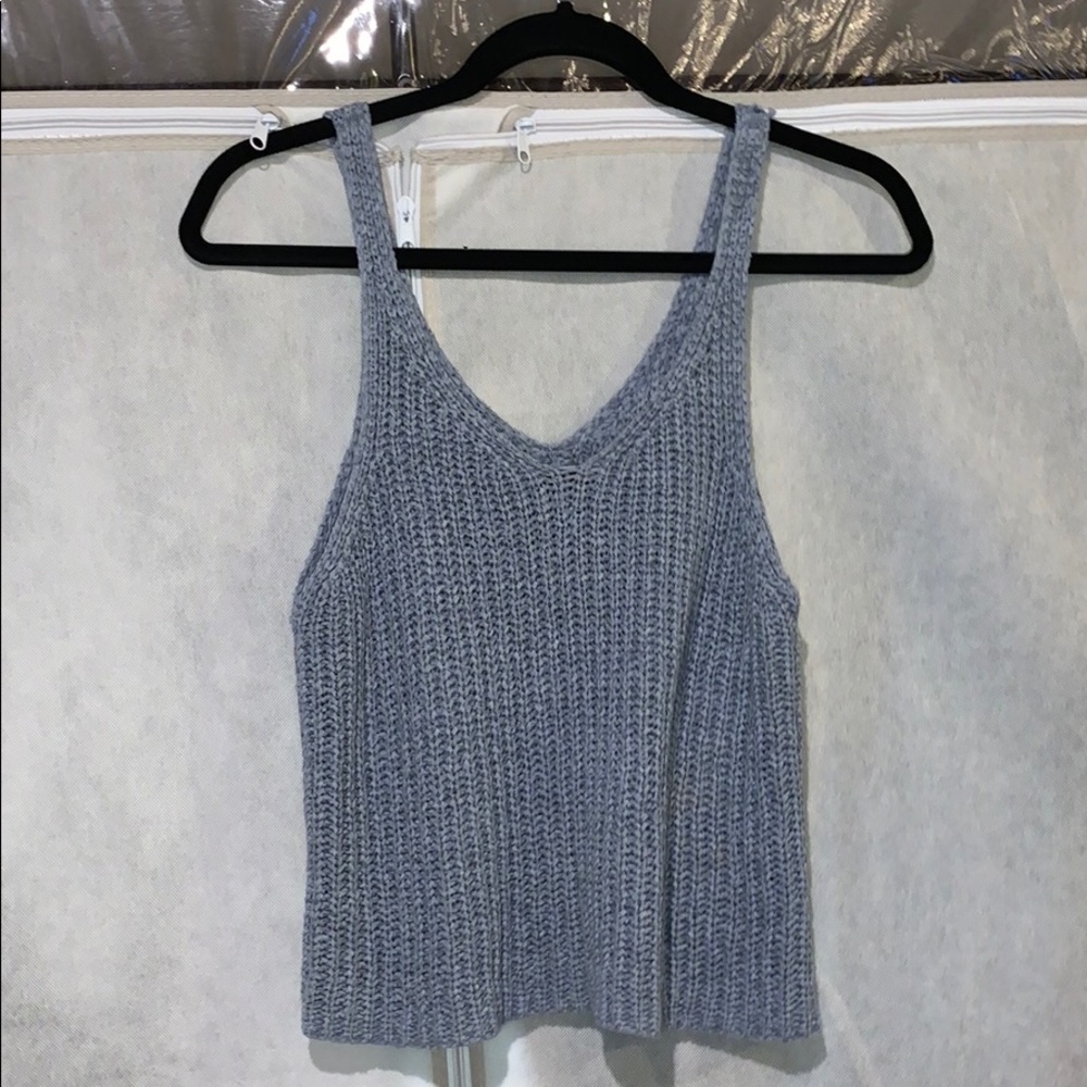 Moon & Madison Size L Knit Tank Top Light Blue